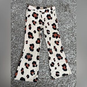 Leopard print flare pants